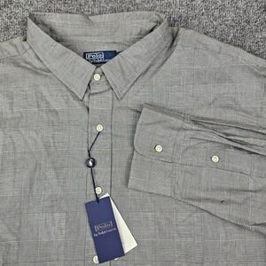 Polo by Ralph Lauren Button Up Shirt Mens 4XB‎ Holi Sun Valley Plaid Long Sleeve